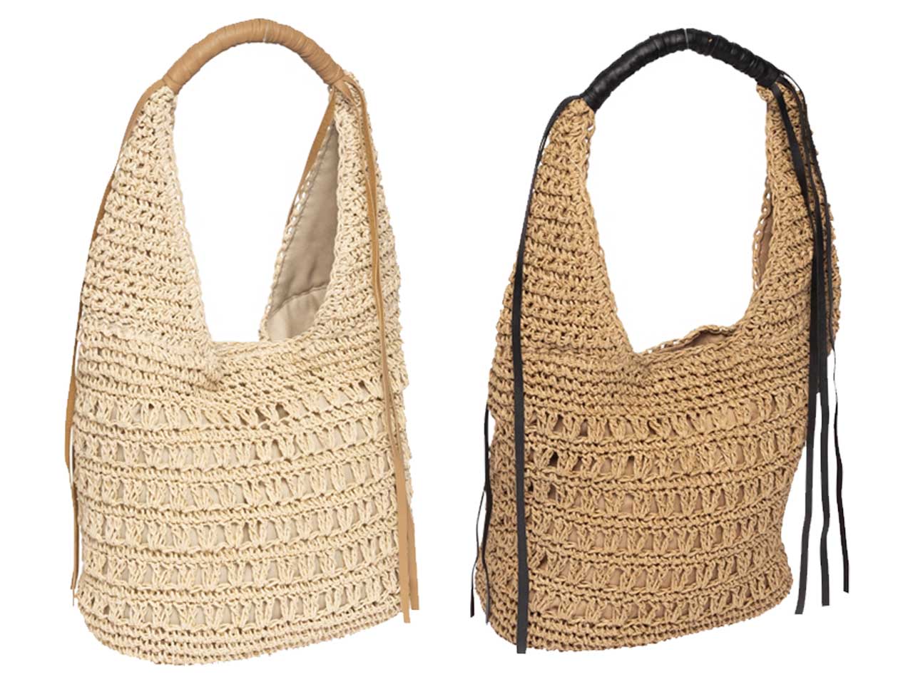 Borsa mare paglia 32x25x15cm in 2 assortimenti
