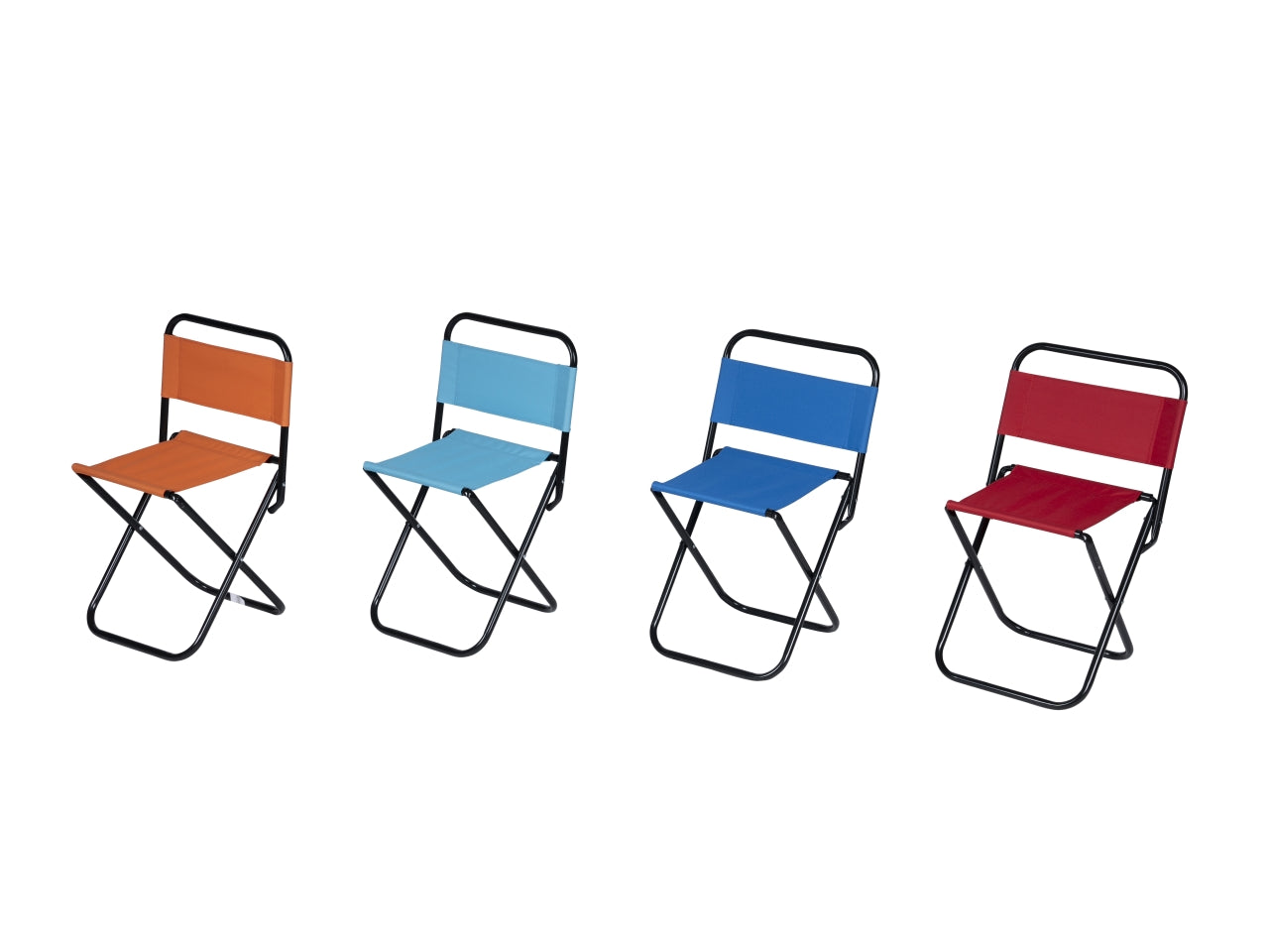 Sedia pieghevole in metallo e poliestere in colori assortiti con sacca contenitiva, portata max 100 kg 35x28x58 cm - Nataluna