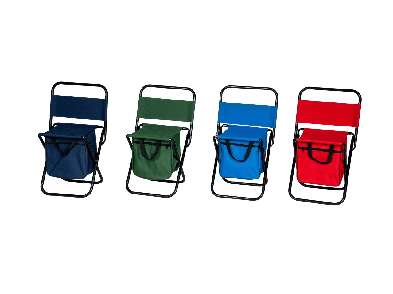 Sedia pieghevole in metallo e poliestere in colori assortiti con sacca contenitiva, portata max 100 kg 35x28x58 cm - Nataluna