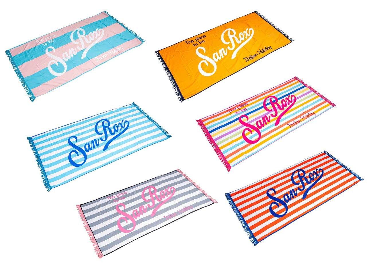 San rox telo mare fouta 90x170cm in tubo in 6 decori assortiti