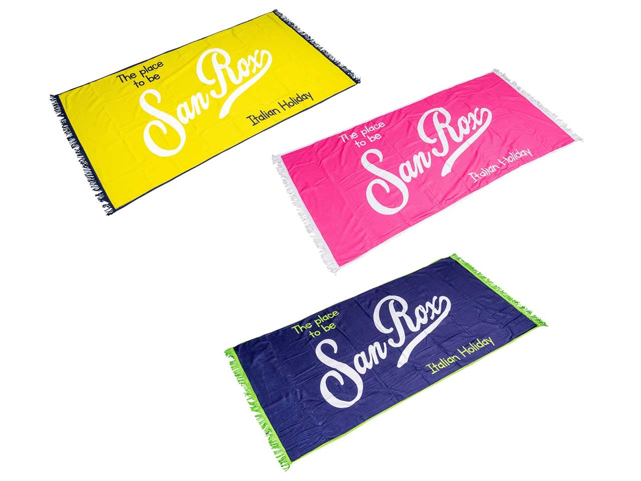 San rox telo mare fouta 90x170cm in tubo colori in 6 decori assortiti