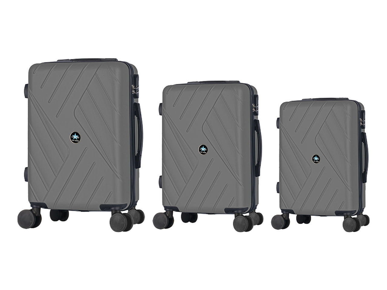 Coveri set 3 trolley h.56/66/76 basilea grigio