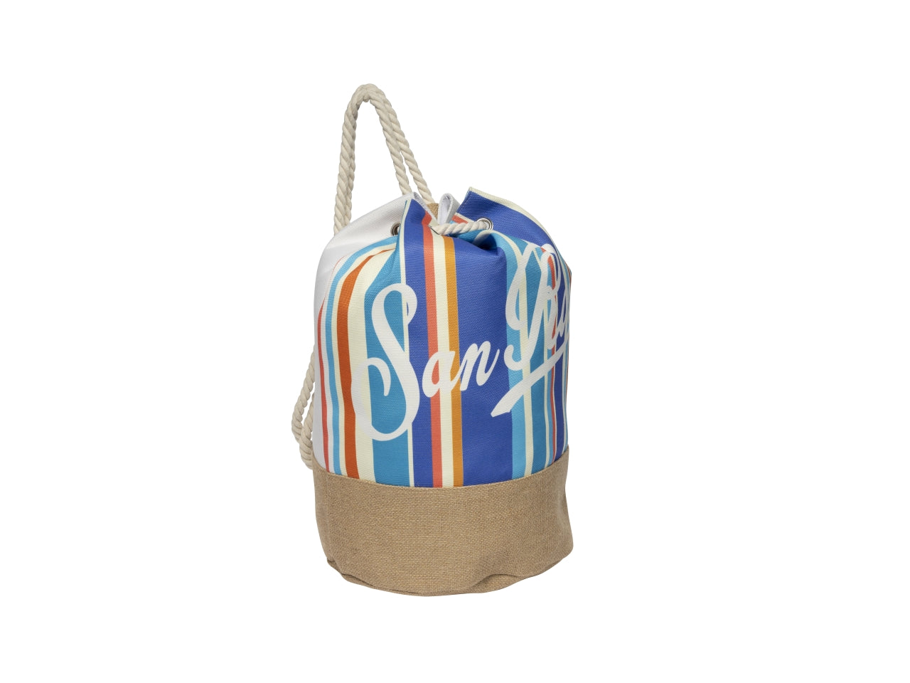 Borsa mare sacco con manici in corda 48cm decorata