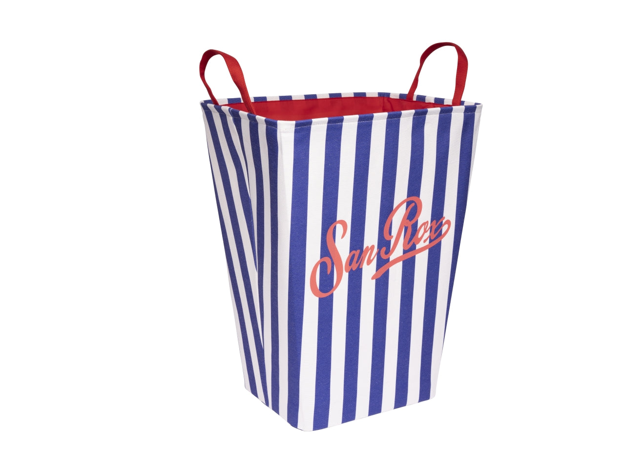San rox cesto con manici 33x25x57cm con stisce blu