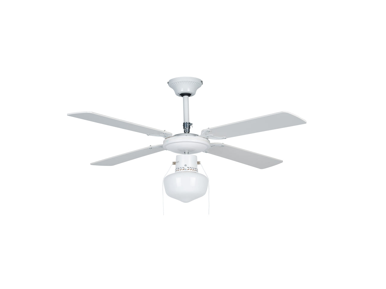 Ventilatore da soffitto con luce 106 cm a 3 velocità bianco - Partenope