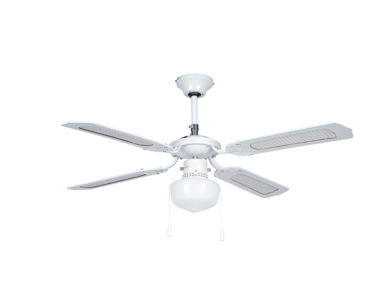 Ventilatore da soffitto con luce 106 cm a 3 velocità bianco - Partenope
