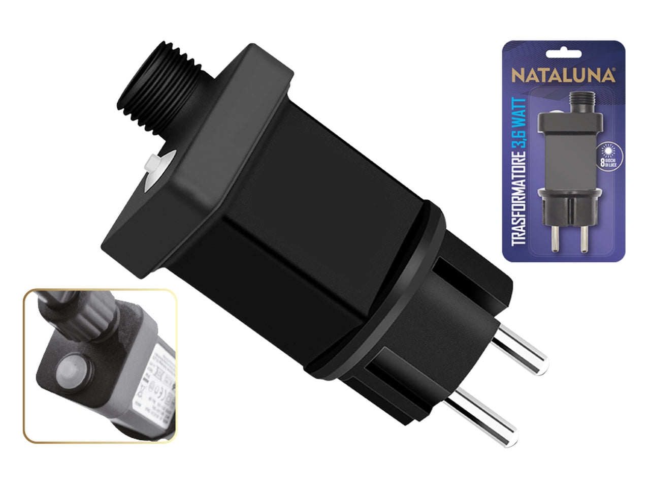 Trasformatore 3.6w con 8 funzioni p/100-180-240-300-500 led