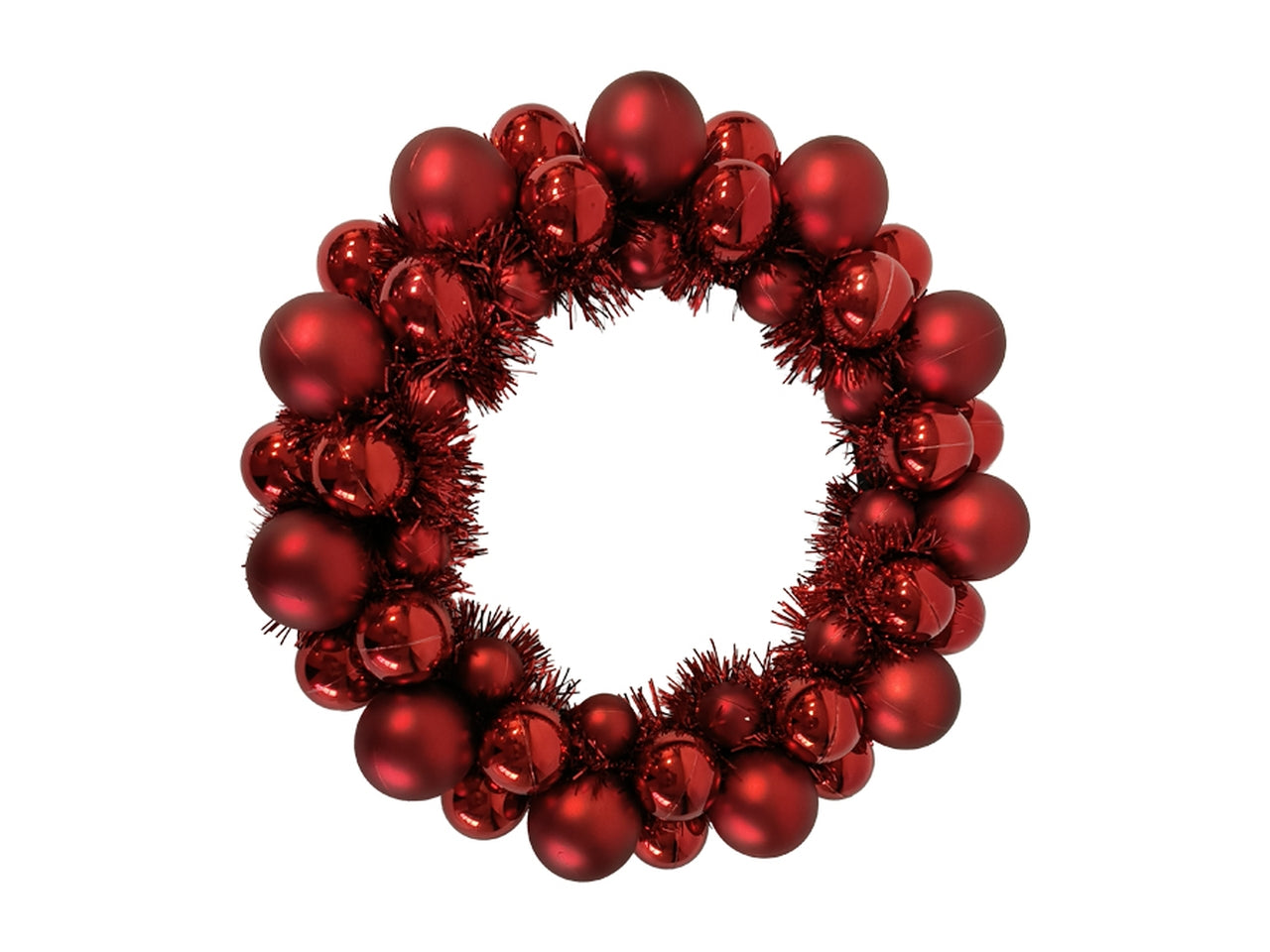 Ghirlanda sfere 36cm - rosso
