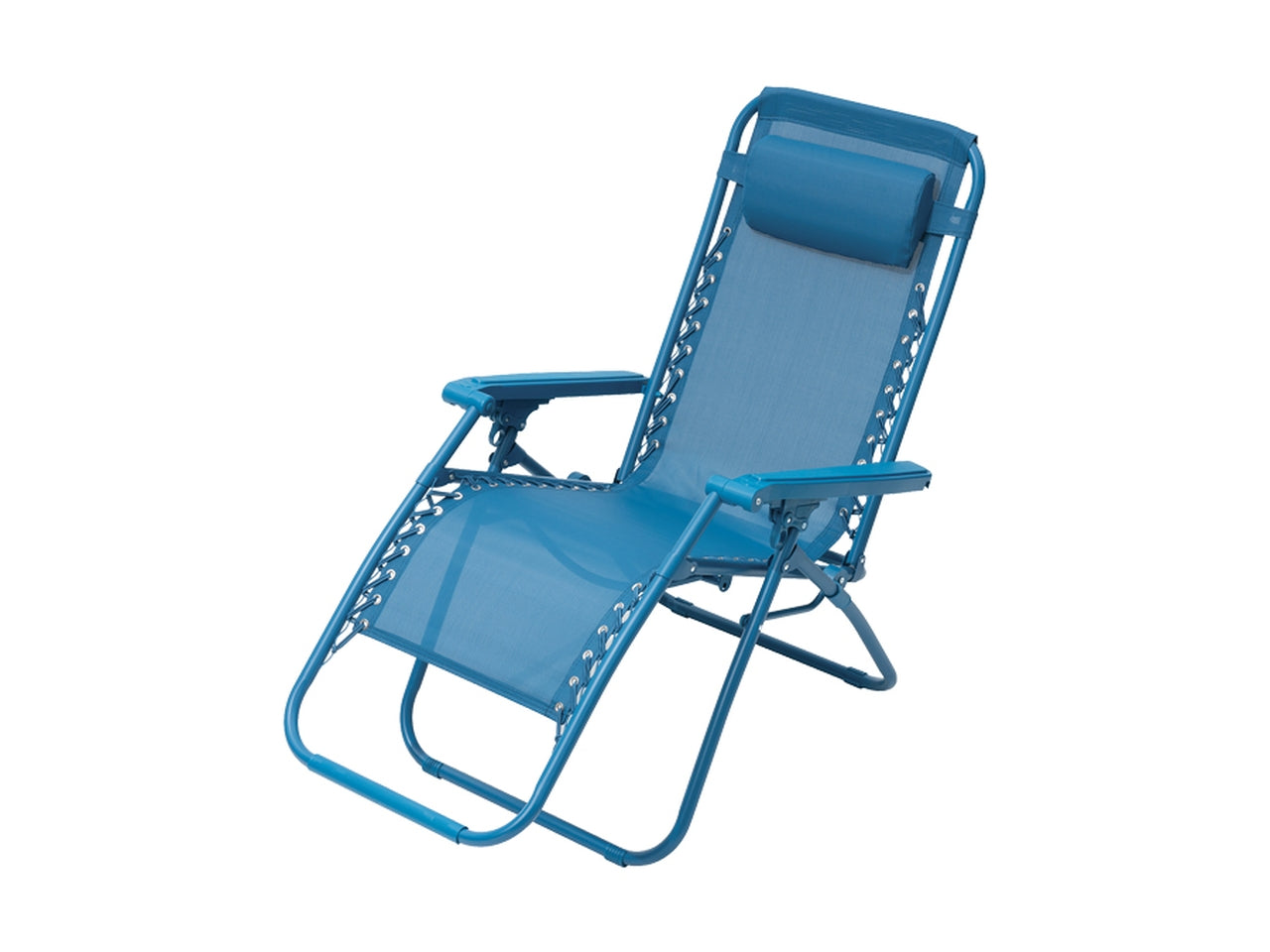 Sedia sdraio zero gravity tubo 25x0,8mm 173x65x110cm blu