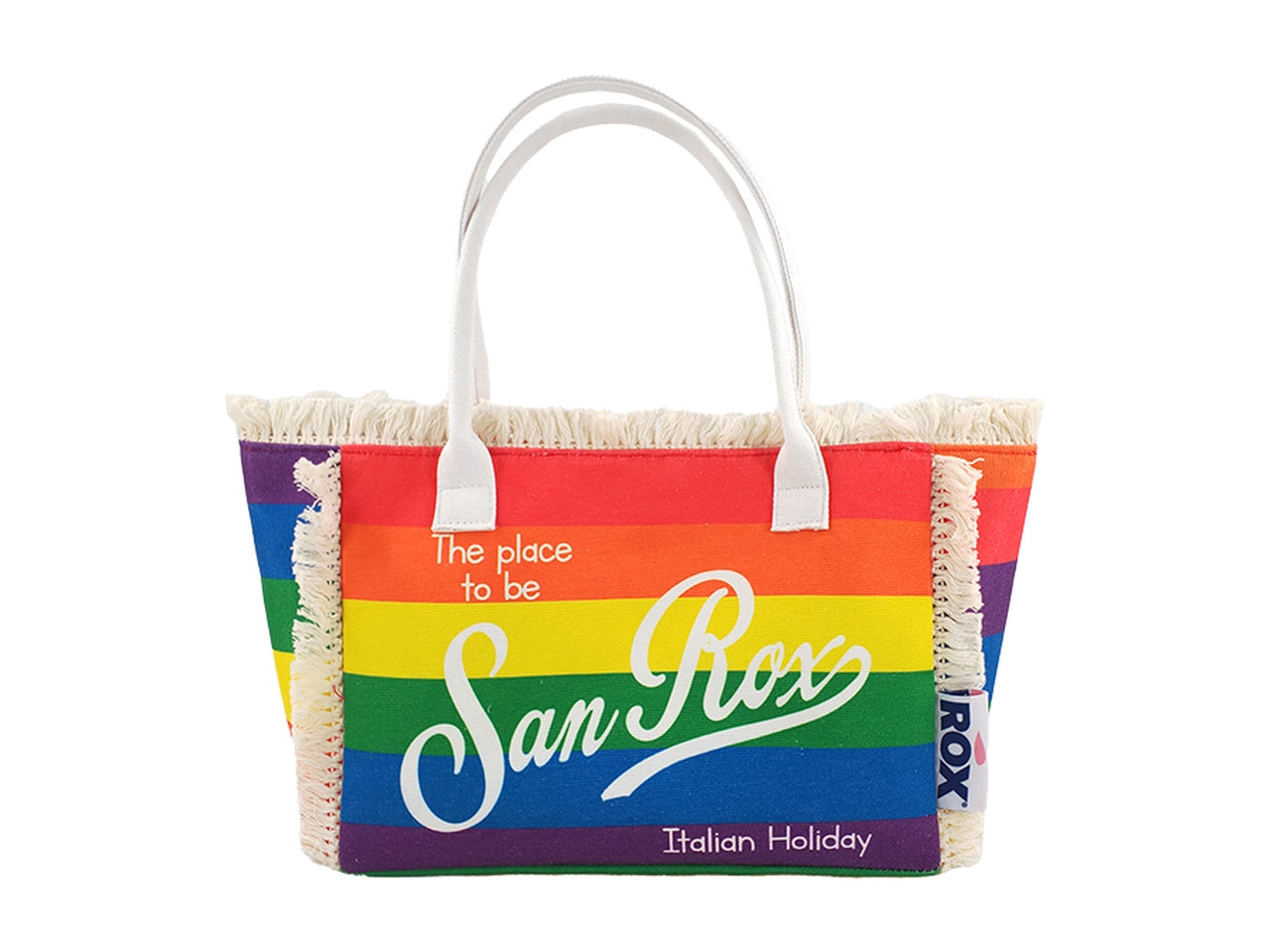 Borsa mare frange sanrox 45x20x35cm disegno 6