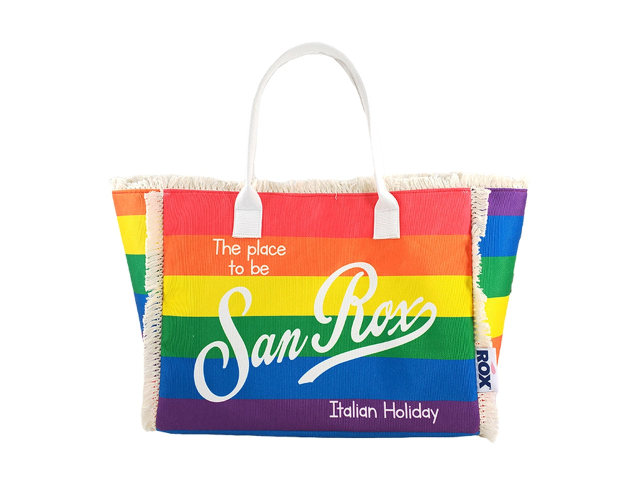 Borsa mare frange sanrox 30x12x22cm disegno 6