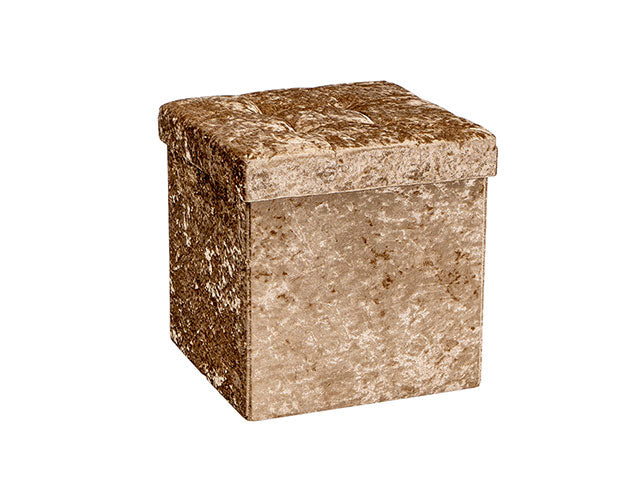 Pouf velluto 38x38x38cm beige 6434025