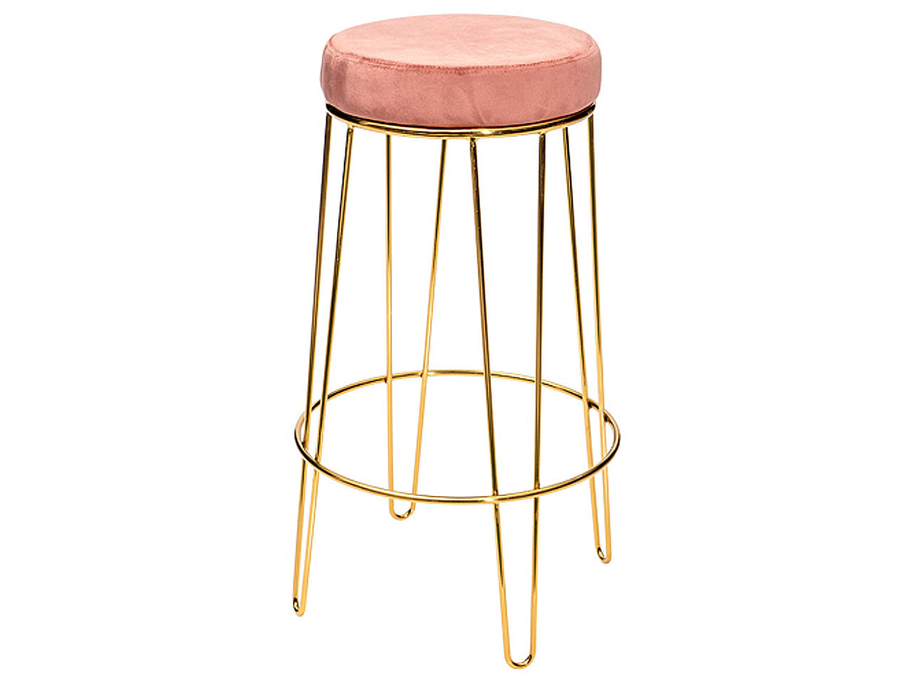 Sgabello bar 40x40x71cm rosa antico 6166109