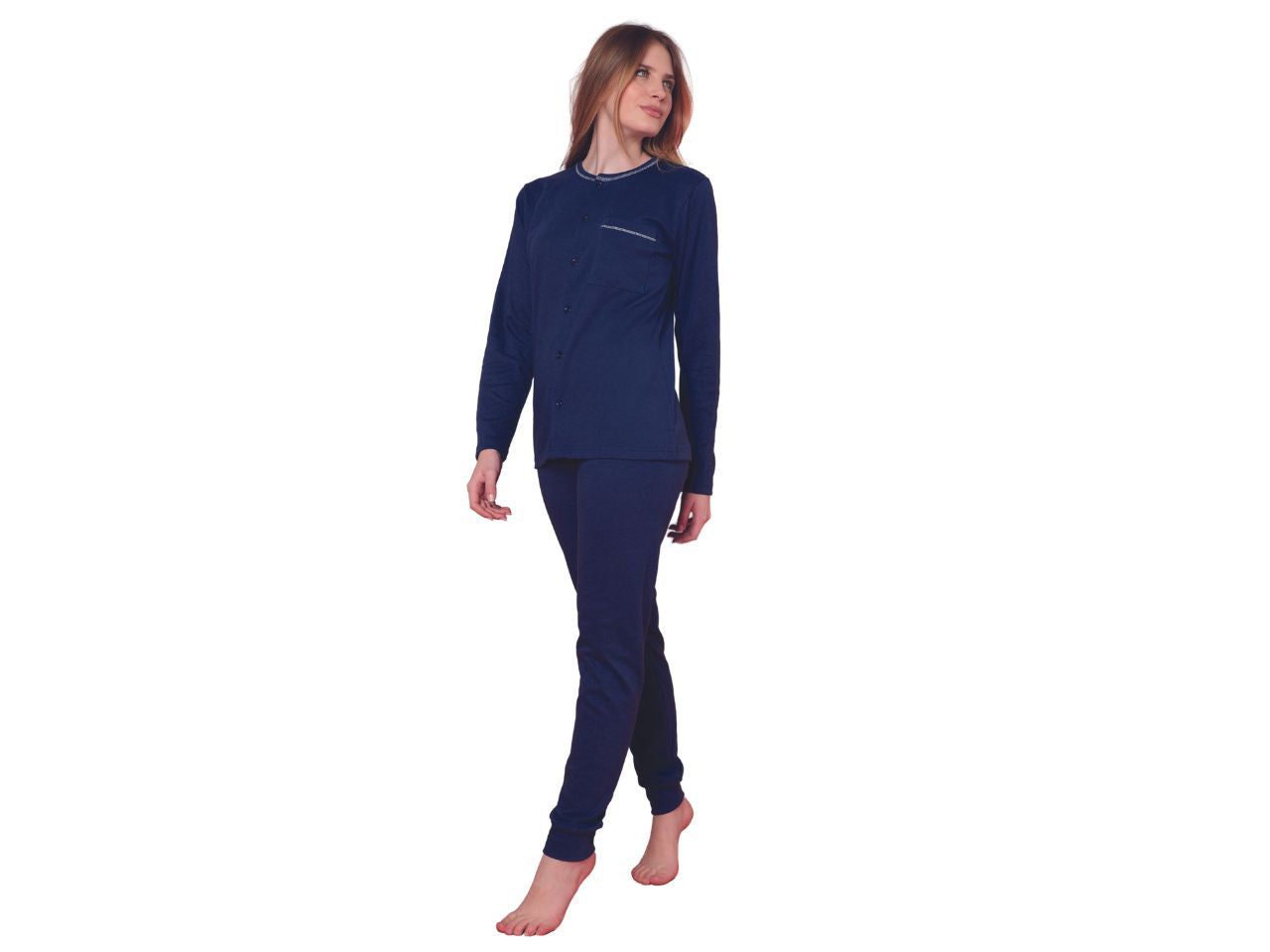 Pigiama da donna caldo cotone 220gsm taglie dalla s alla xl