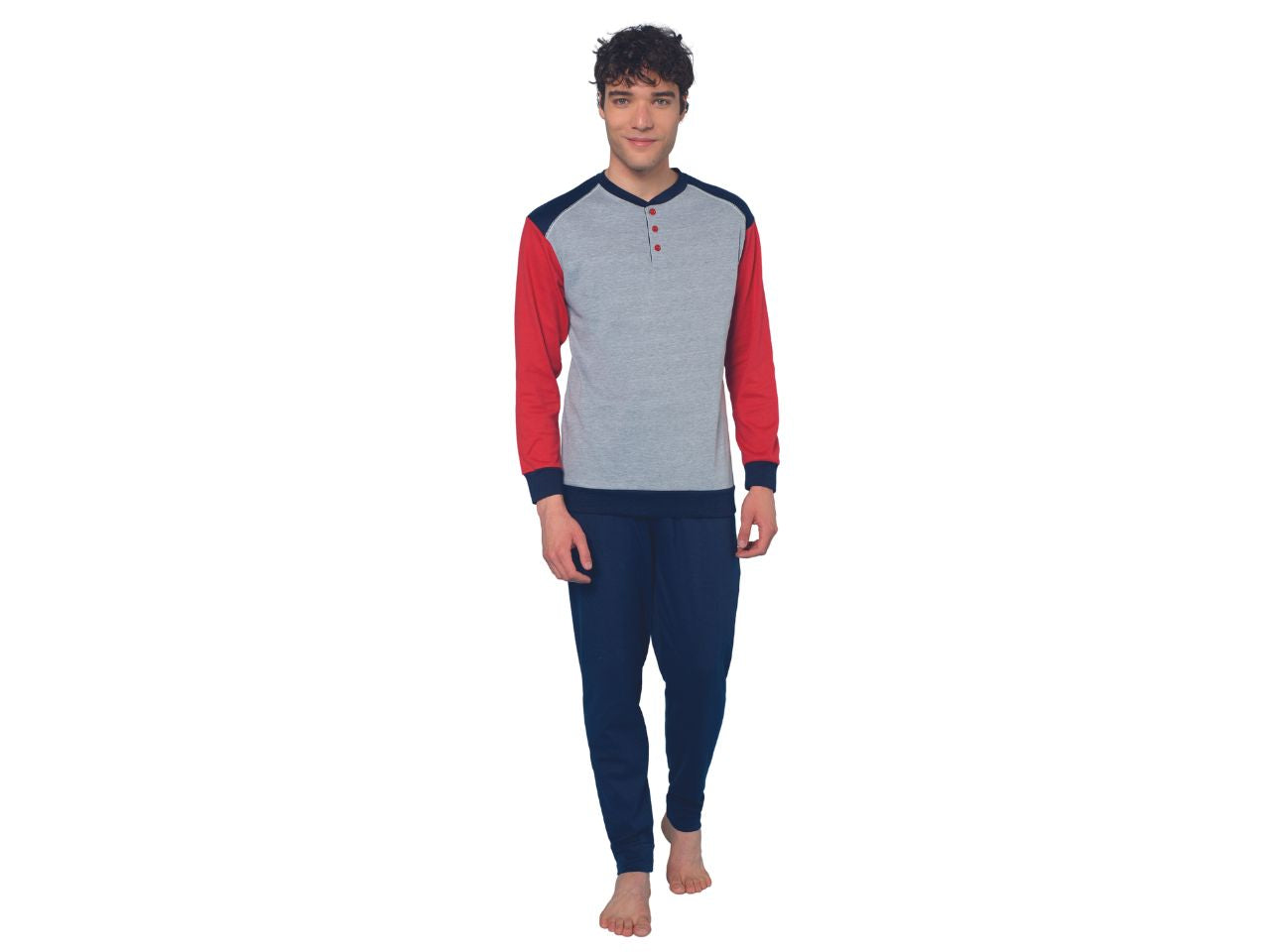 Pigiama da uomo caldo cotone 220gsm taglie dalla m alla xxl