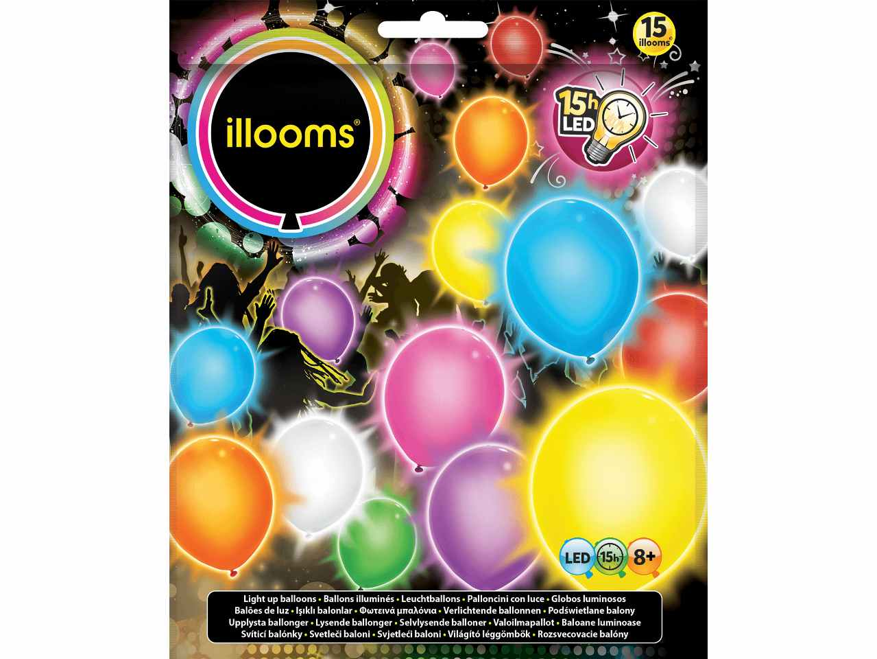 Pallone led ass.15 pezzi ill014