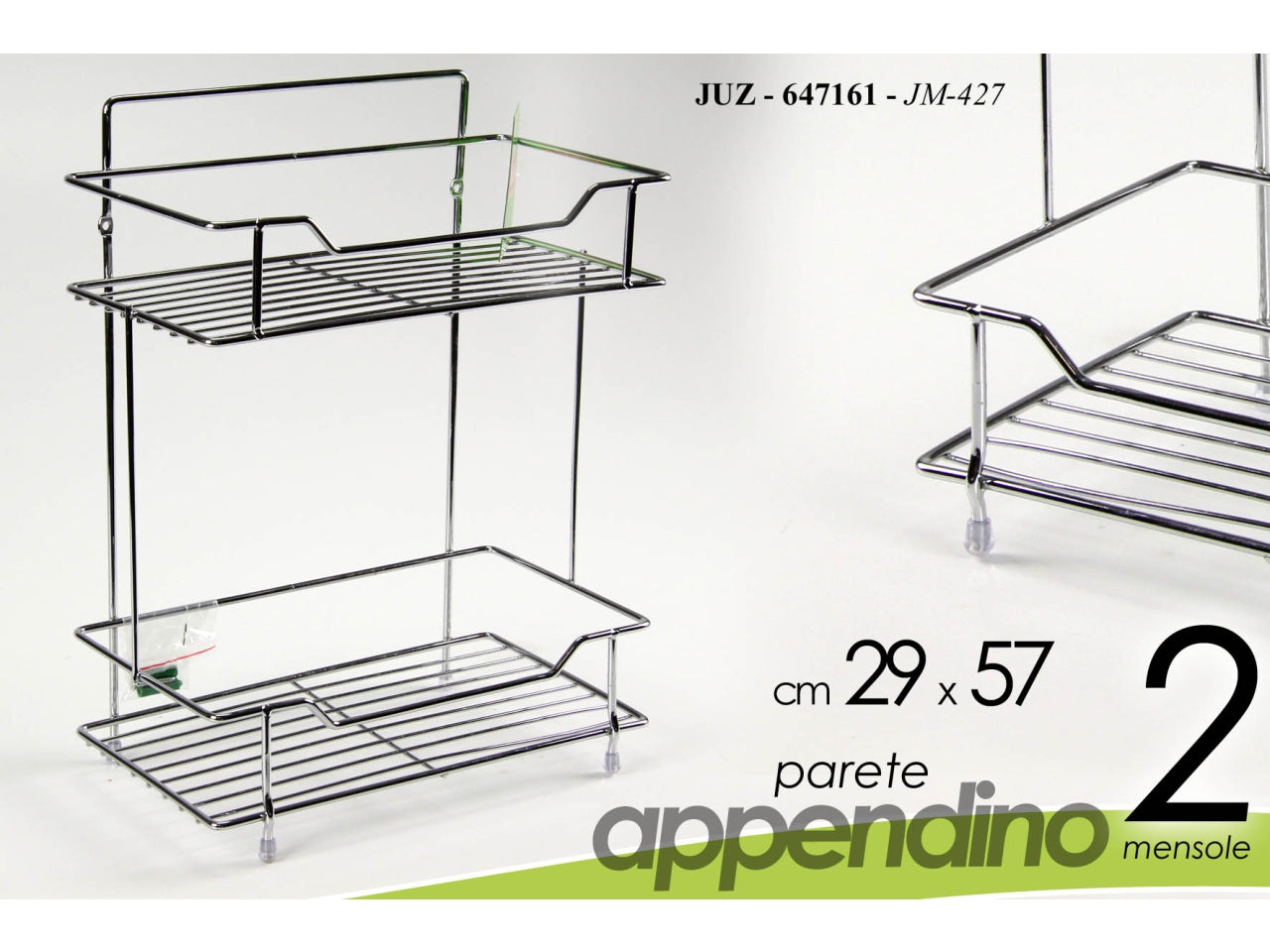 Frontale da parete con 2 mensole 29x57cm
