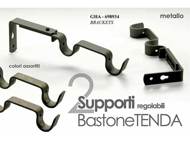 Supporto regolabile per bastone tenda 698934