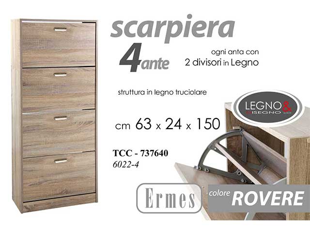 L.ares rovere scarpiera 63x24x150 737640