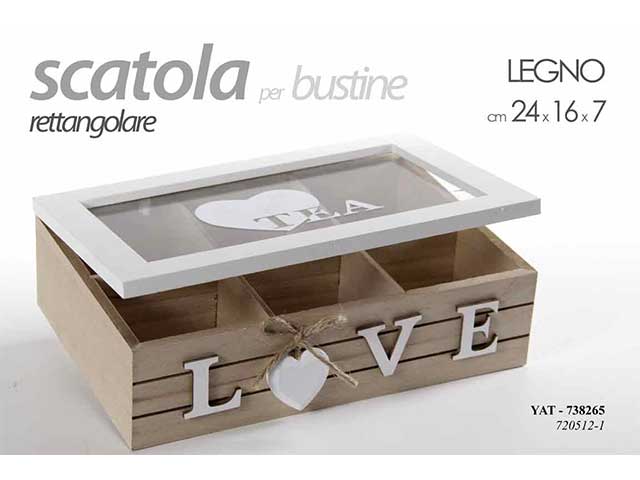 Scatola per bustine 24x16x7cm 738265