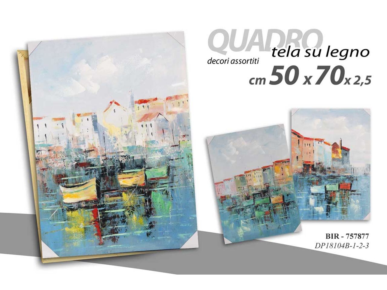 Quadro 50x70x2,5cm decori assortiti