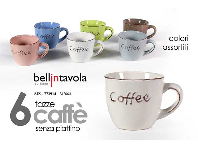 Tazzine caffe' 6 pezzi 773914