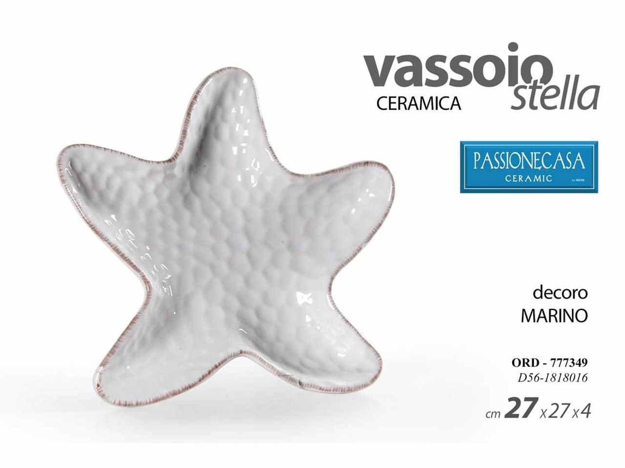 Vassoio stella 27x27x4 d56 777349