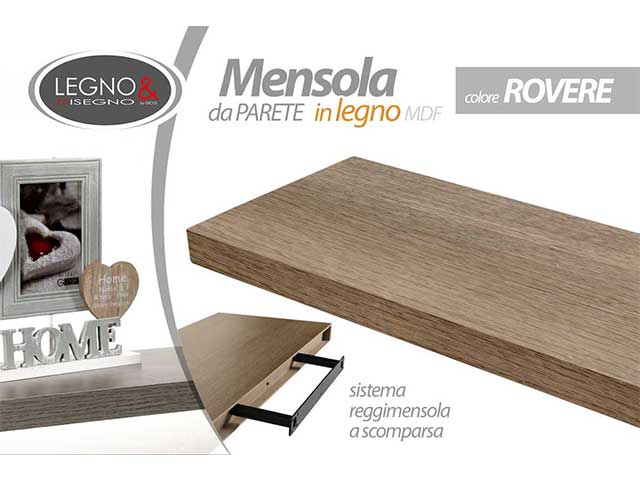 L.rovere mensola 40x25x4cm 788895