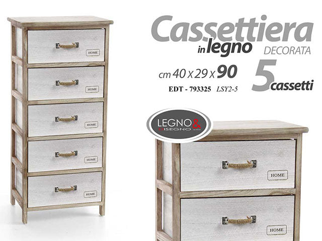 Linea edt cassettiera 5c 40x29x90cm 793325
