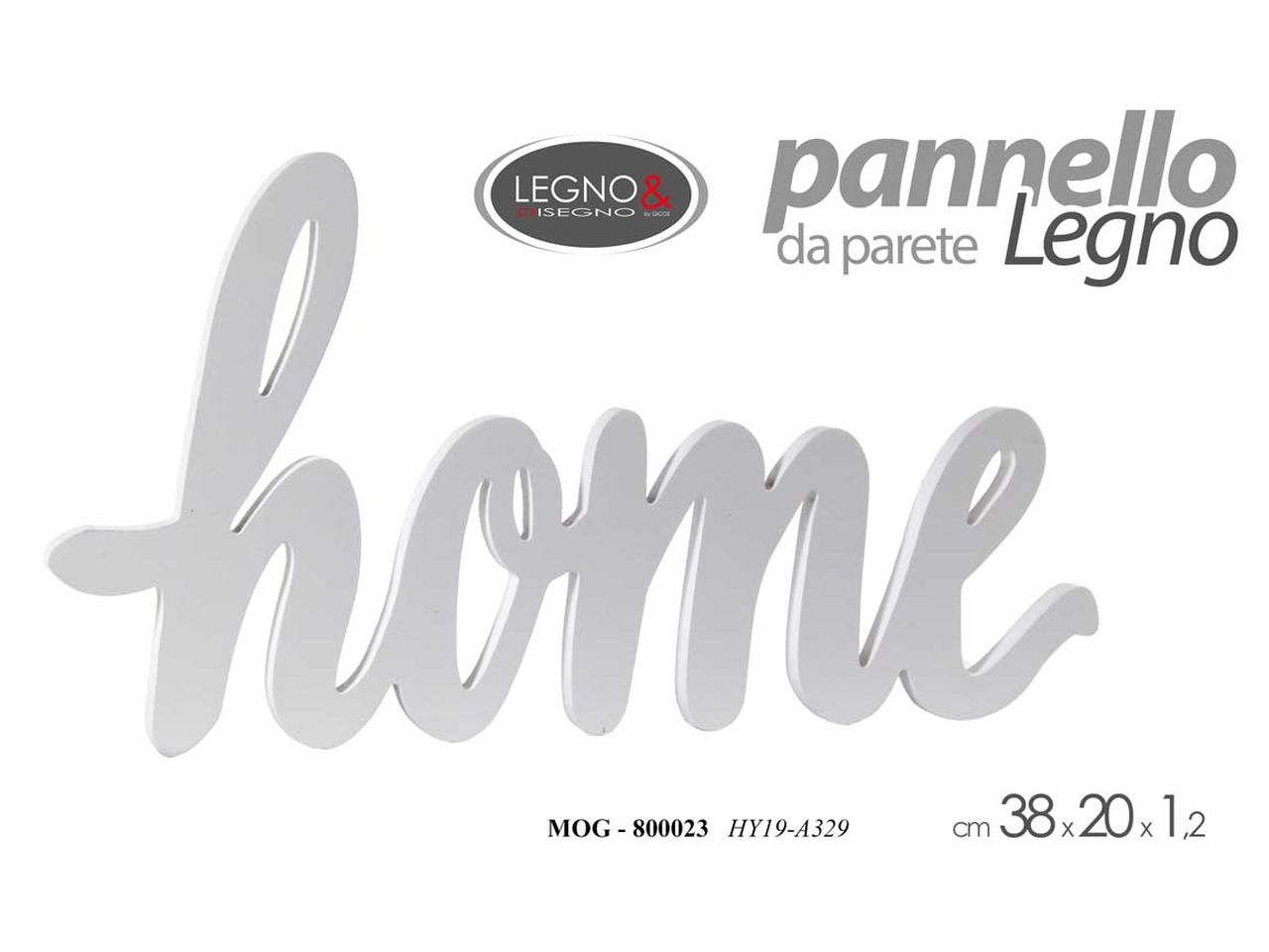 Pannello da parete scritta home 38x20x1,2cm