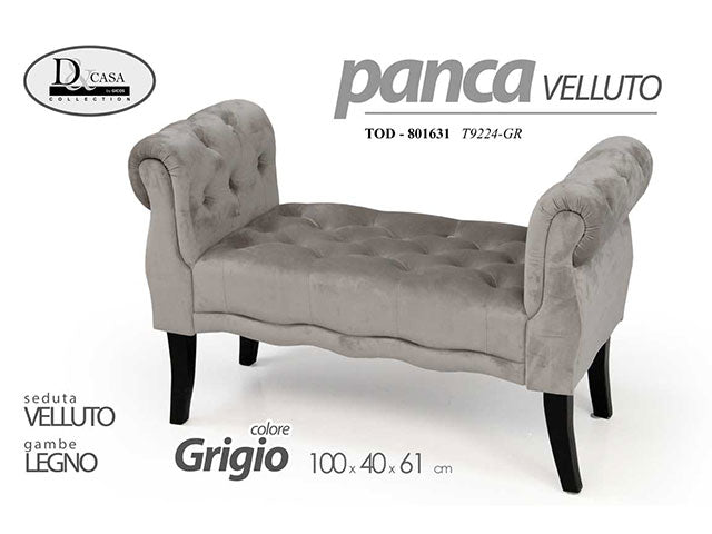 Linea tod panca 100x40x61cm grigia 801631