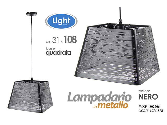 Linea wxp lampadario nero 802706