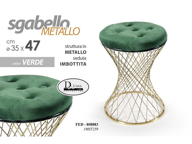 Linea fed sgabello 35x35x47cm verde 808883