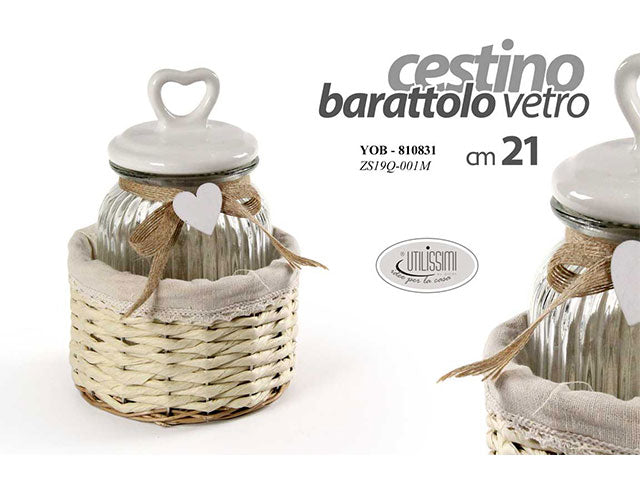 Barattolo c/cestino 21cm 810831
