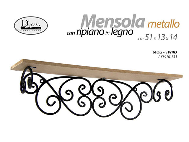 Mensola legno 51x13x14cm 818783