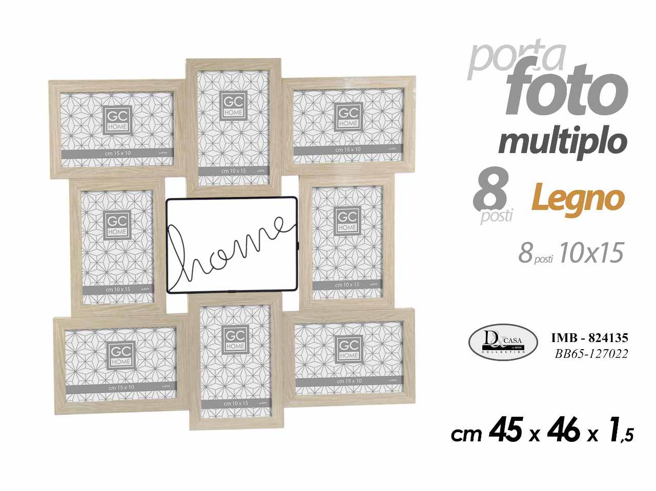 Porta foto multiplo 8p 45x46cm824135