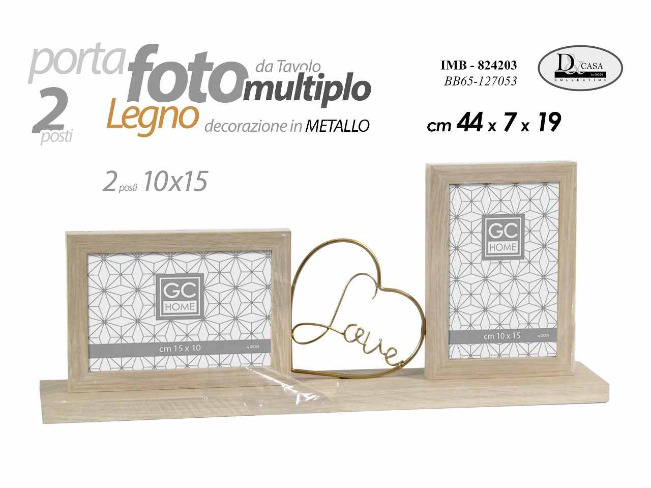 Porta foto multiplo 2p 44x7x19cm824203