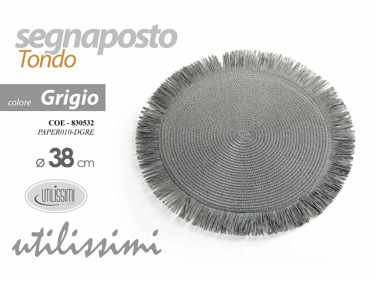 Segnaposto tondo 38cm 830532