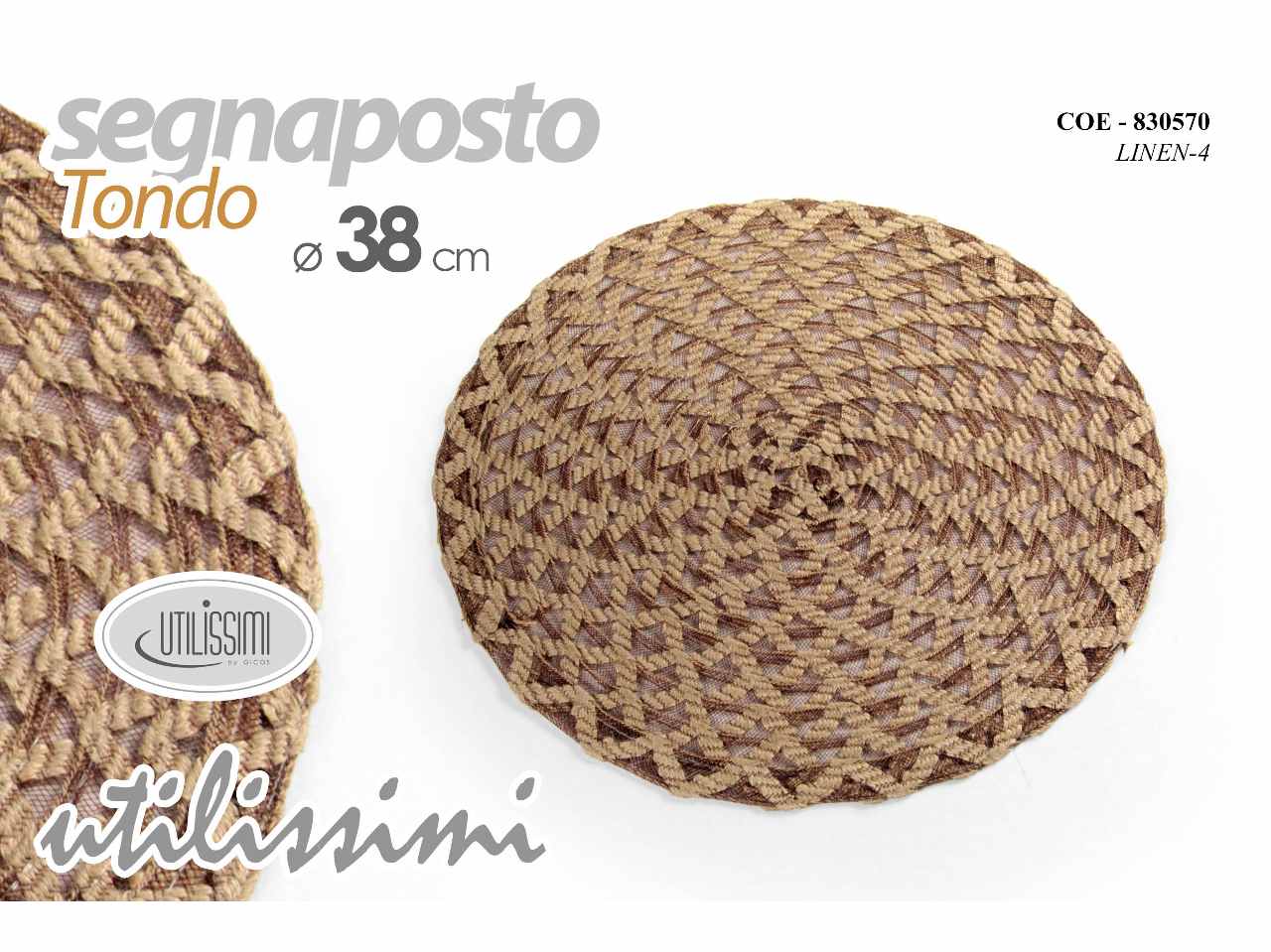 Segnaposto tondo 38cm 830570