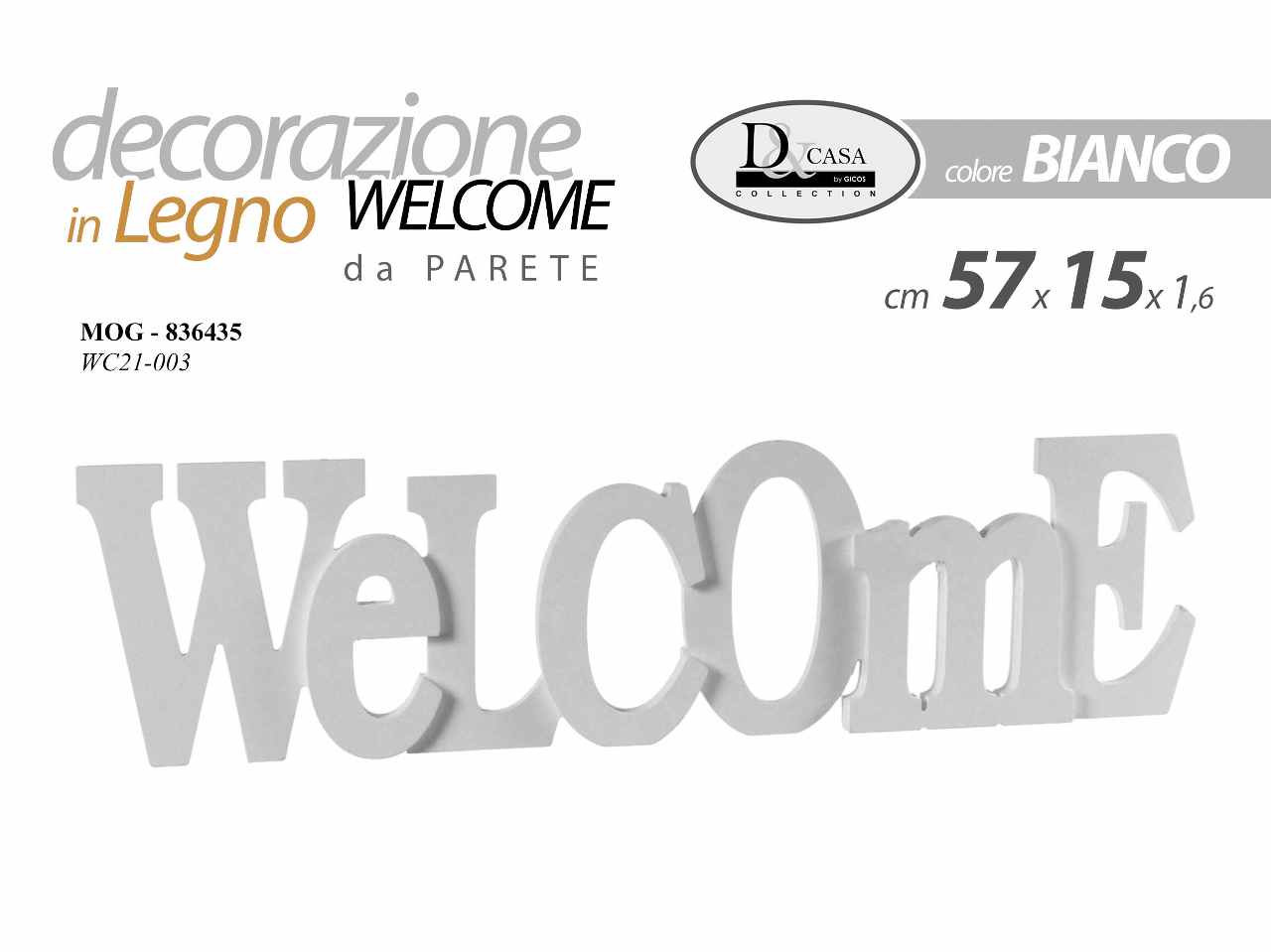 Frase welcome 57x15x1,6cm836435