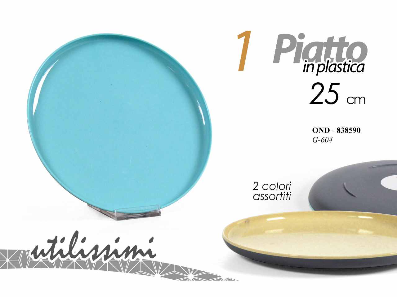 Piatto plast.25cm 838590