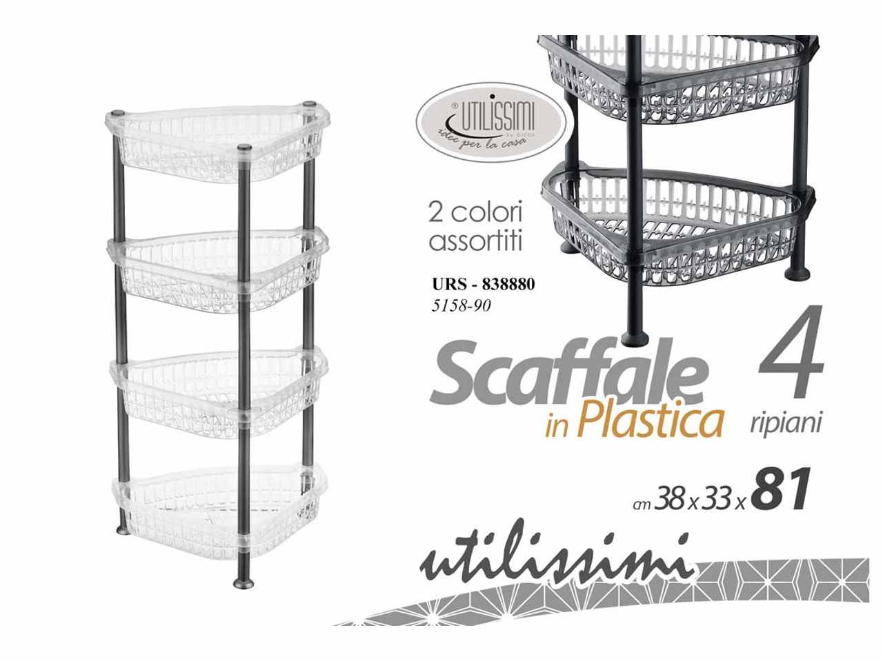 Scaffale plastica 4rip.38x33x81 838880