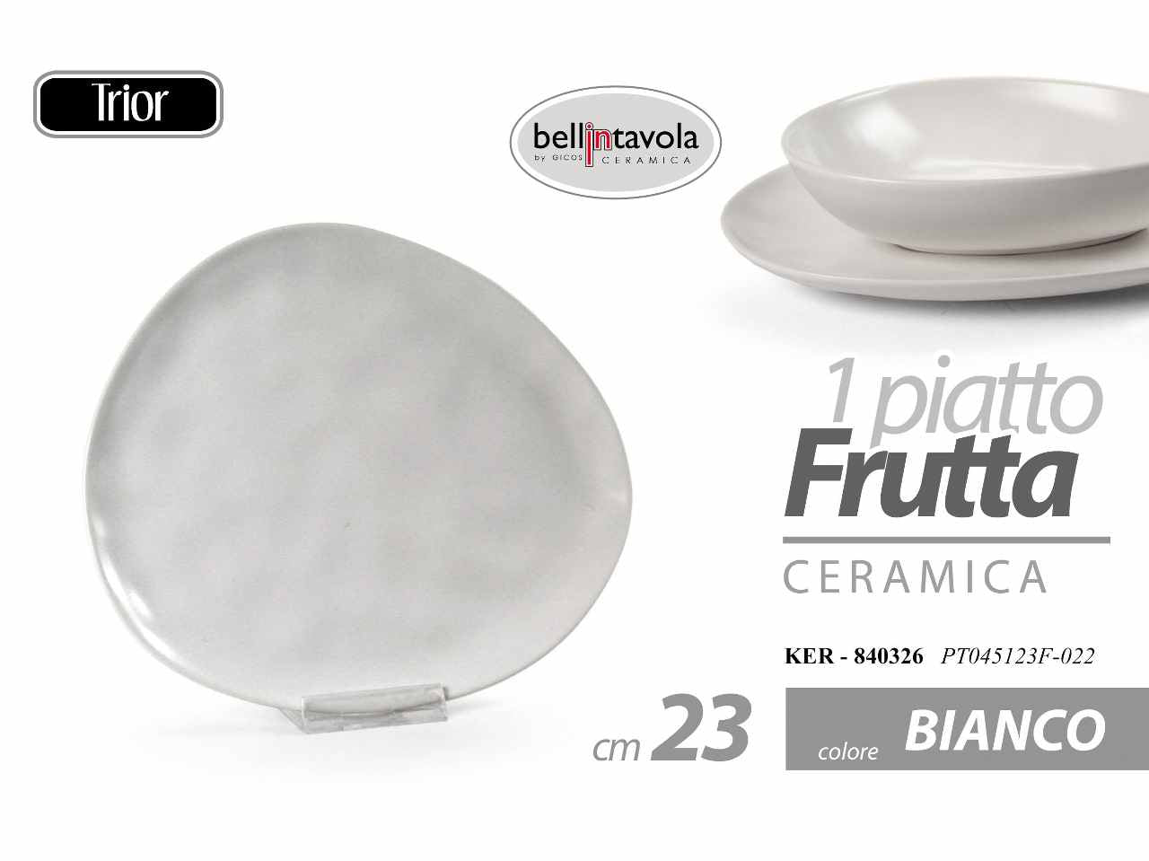 Piatto frutta 23cm bianco 840326