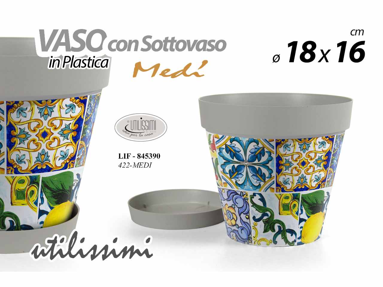 L.medi vaso con cottovaso 18x16cm 422/medi