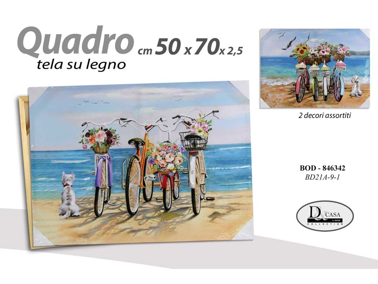 Quadro 50x70x2,5cm modelli assortiti