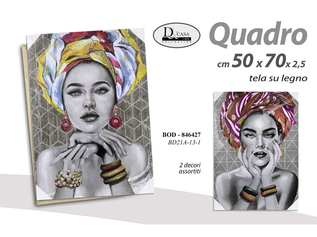 Quadro 50x70x2,5cm modelli assortiti
