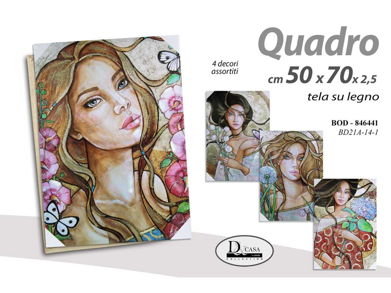 Quadro 50x70x2,5cm modelli assortiti