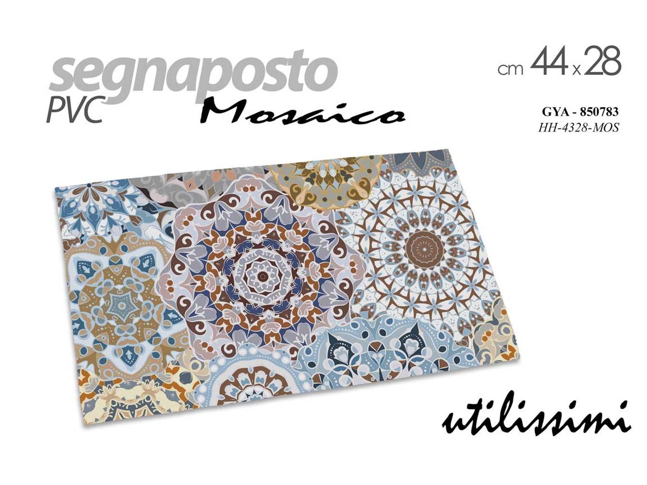 Tovaglietta segna segnaposto disegno mosaico 44x28cm