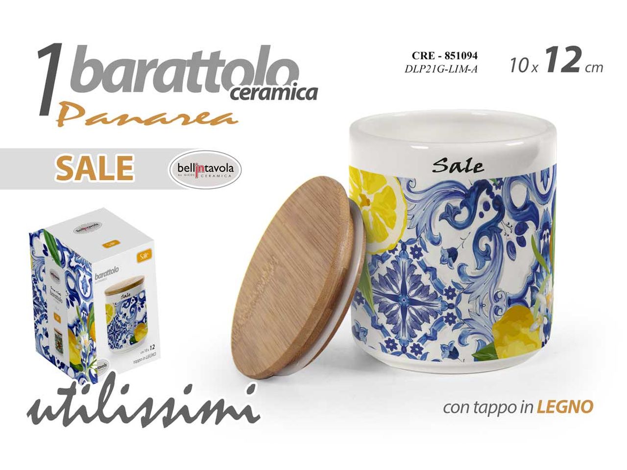 Barattolo per il sale panar misura 10x12cm