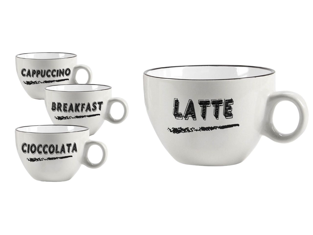 Tazza jumbo capacita' 460ml gesso assortito